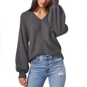 1. State | Sweaters | Nwt State Grey Cotton Blend Balloon Sleeve Sweater  Size Small Reg 69 | Poshmark